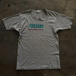 Vintage 1970s Talking Heads More Songs Buildings Food T Shirt Medium Mayo Spruce